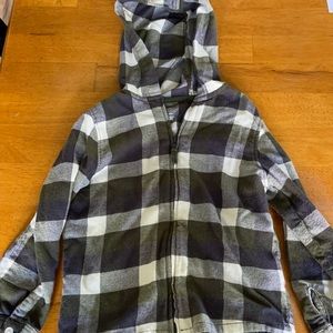 Boys 5T zip up flannel hoodie